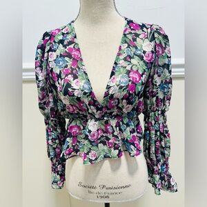 Urban Bliss floral peplum blouse floral 8 Whimsy Fairy Feminine Boho flutter